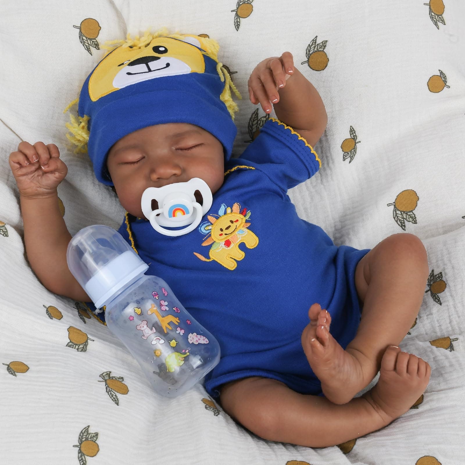 CHAREX Realistic Reborn Baby Doll - 18" African American Newborn Boy - Image 1