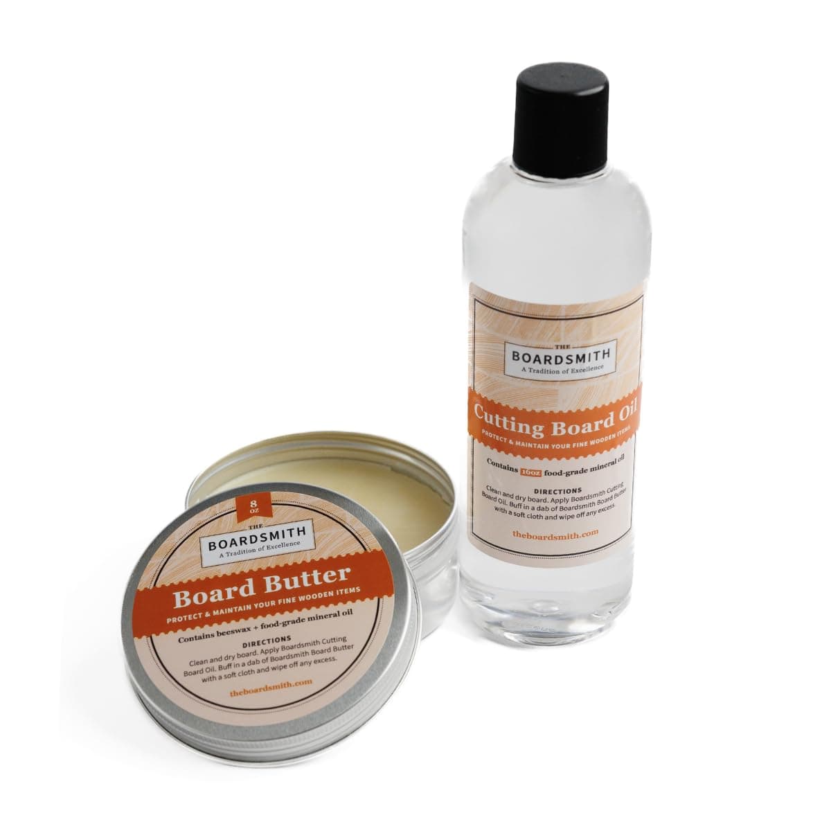 Boardsmith Cutting Board Oil & Board Butter Set - Premium Food Grade Mineral - Image 1