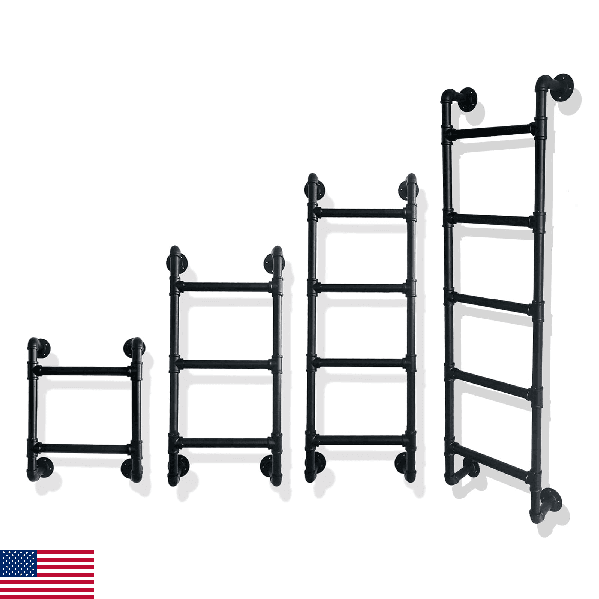 Wall/Floor-Mounted Ladders for Home, Basement Window Well Egress Exit Ladder, Me - Image 1