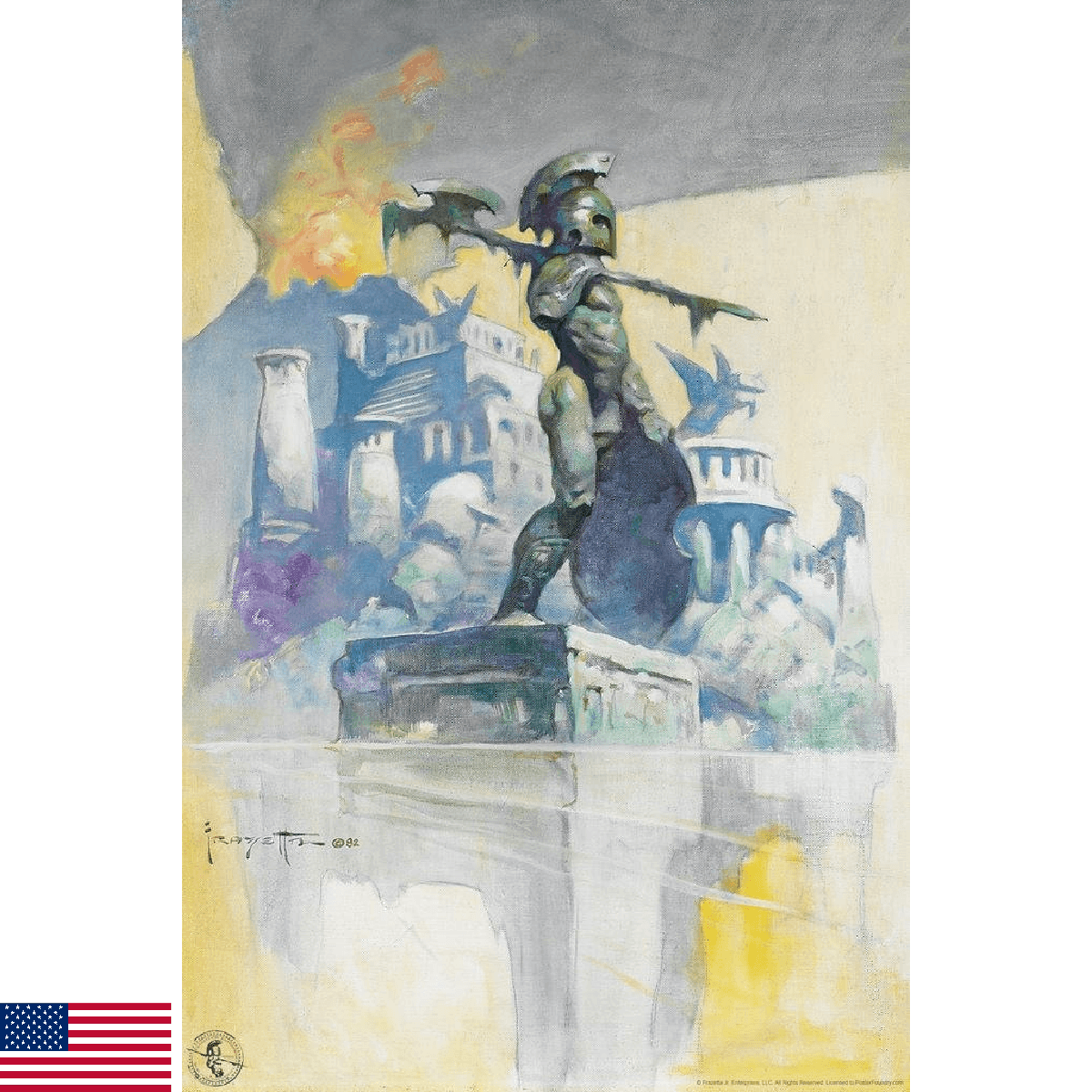 Atlantis by Frank Frazetta Wall Art Gothic Fantasy Decor Frank Frazetta Artwork - Image 1