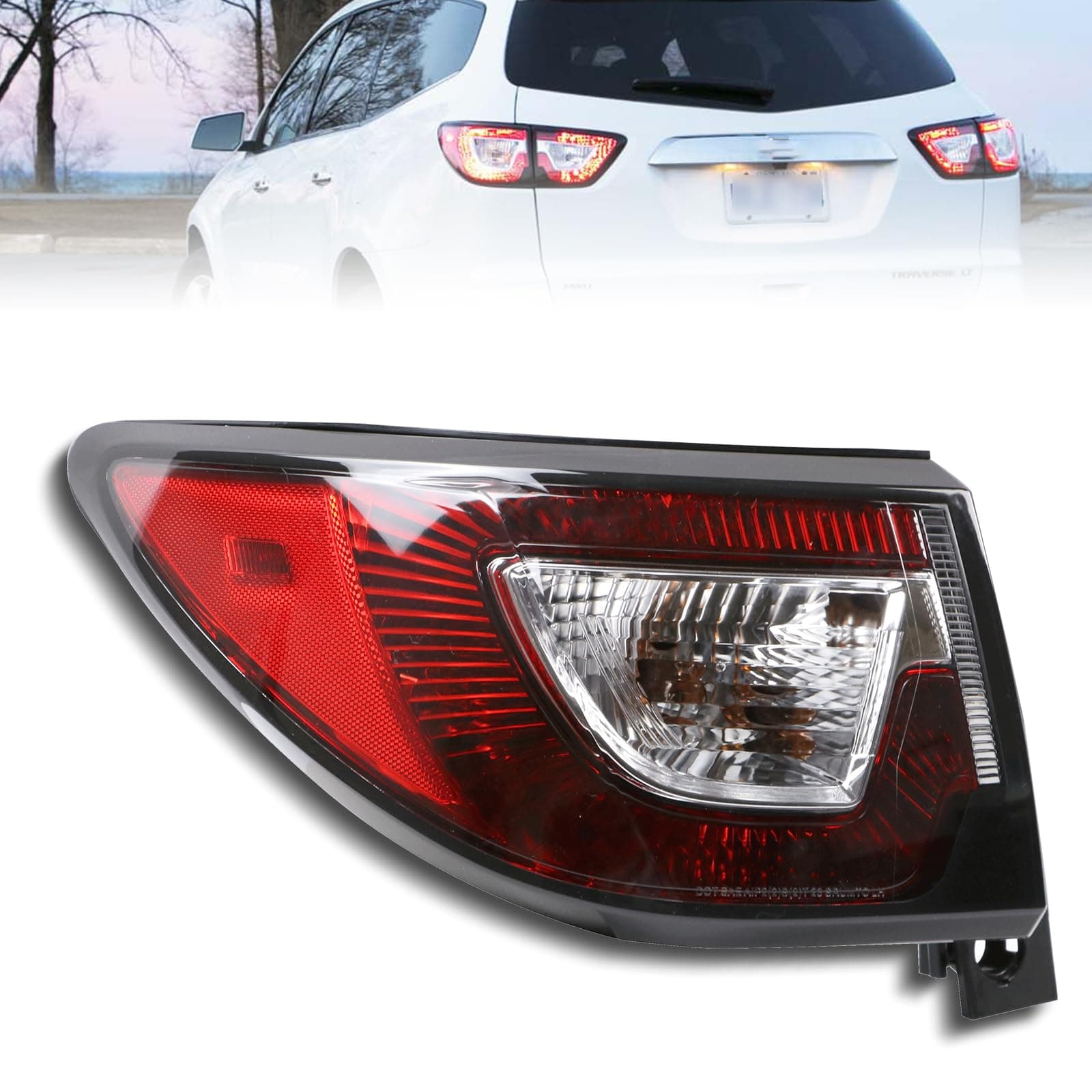 Lochnchn Left Driver Side Tail Light for Chevy Traverse 2013-2017 Rear Halogen - Image 1