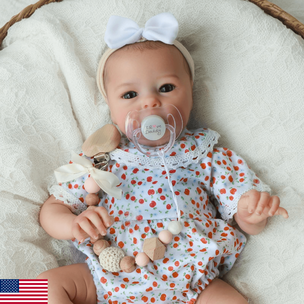 SCOM 16" Realistic Reborn Baby Doll Tink - Vinyl Preemie, Posable - Image 1