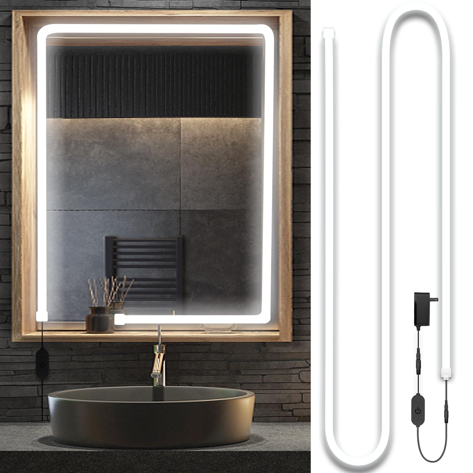 Blikshin LED Vanity Mirror Lights, Hollywood Style Makeup, 10FT/6000K - Image 1