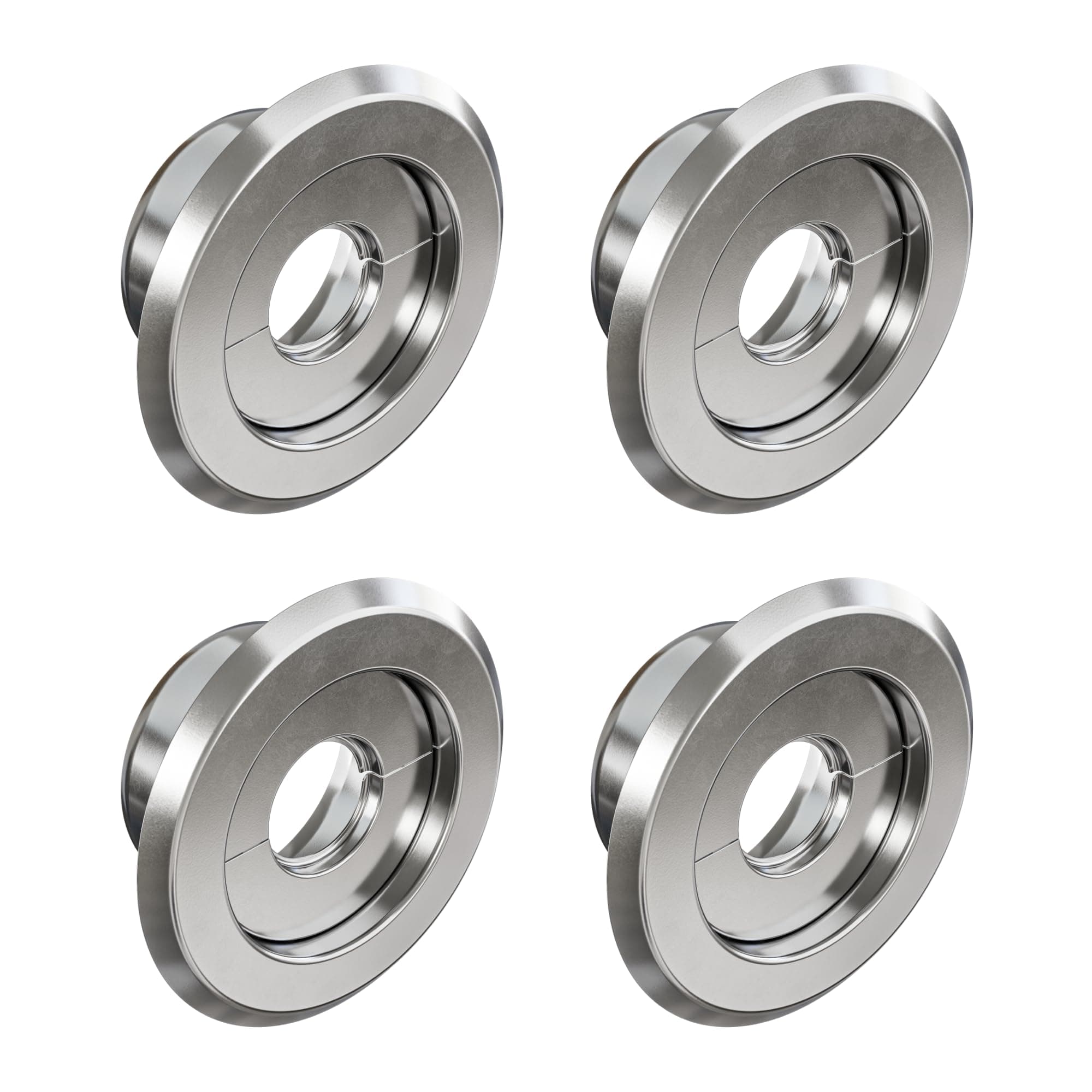 Retrofit Recessed Fire Sprinkler Escutcheon 1/2" IPS - Split 3 Piece Chrome - Image 1