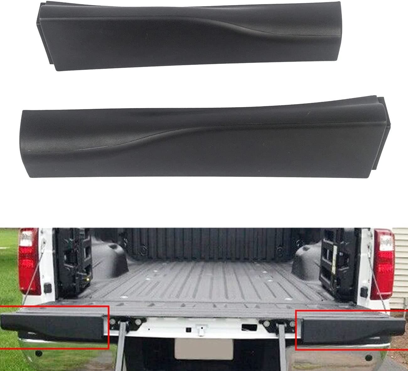 KARPAL Tailgate Cap Molding Trim W/Flex Step For 08-16 Ford F250 F350 F450 F550 - Image 1