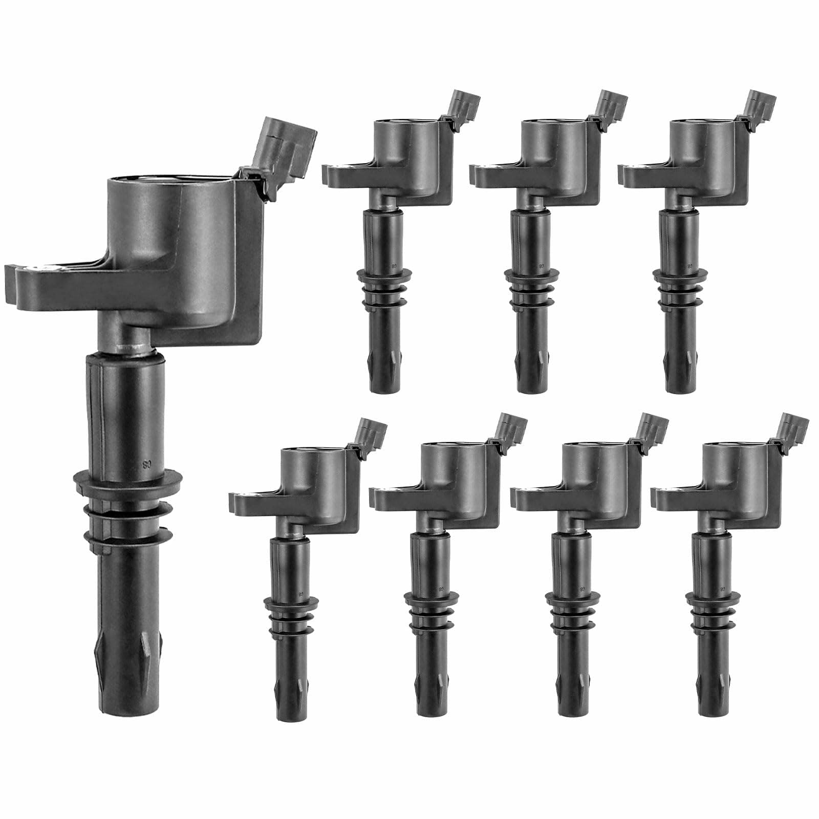 POHILA Set of 8 Straight Boot Ignition Coils for Ford Lincoln Mercury DG511 FD50 - Image 1