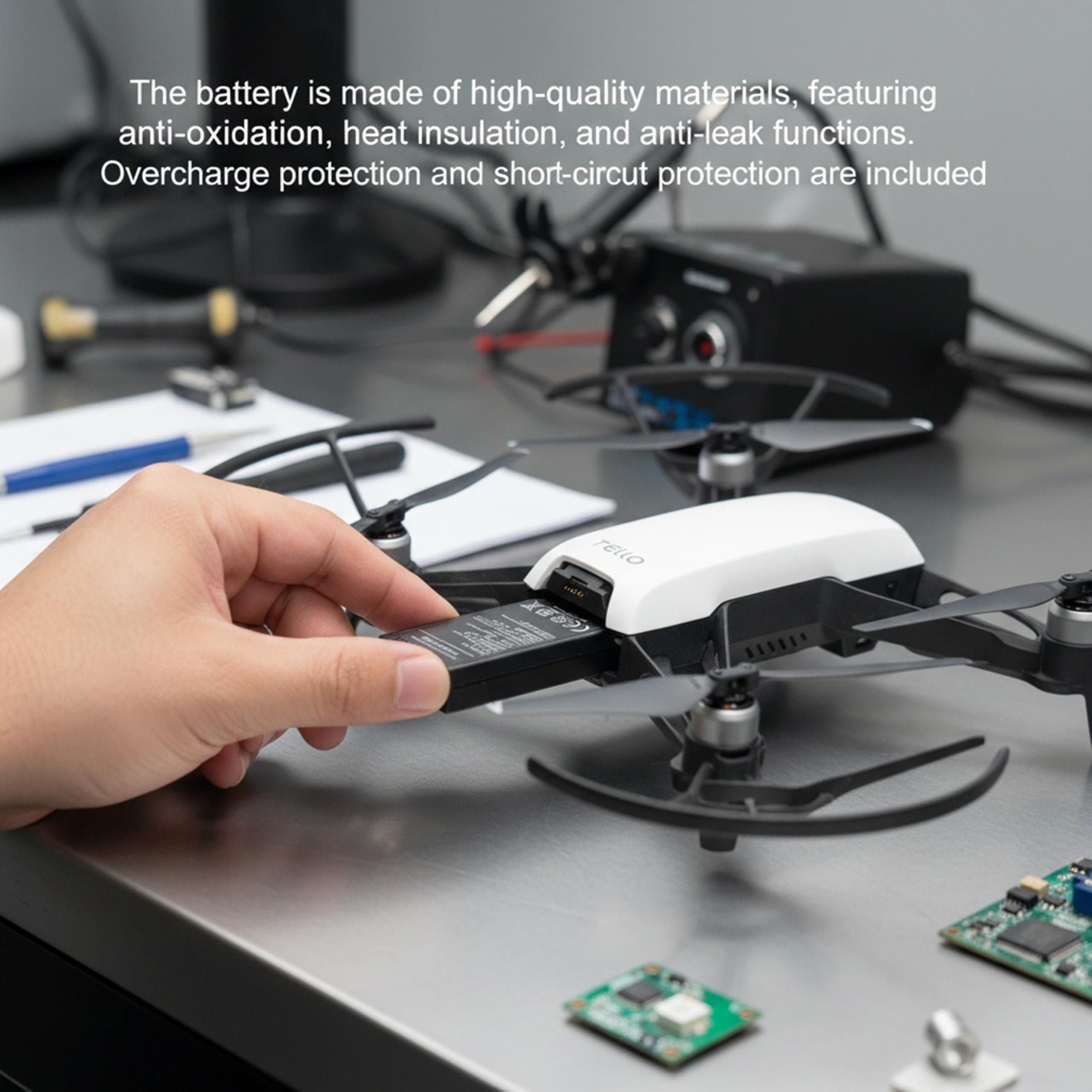 XDJXWJN 2PCS 1100mAh Tello Battery & 4 PCS Propeller for DJI Tello RC Quadcopter - Thumbnail 3