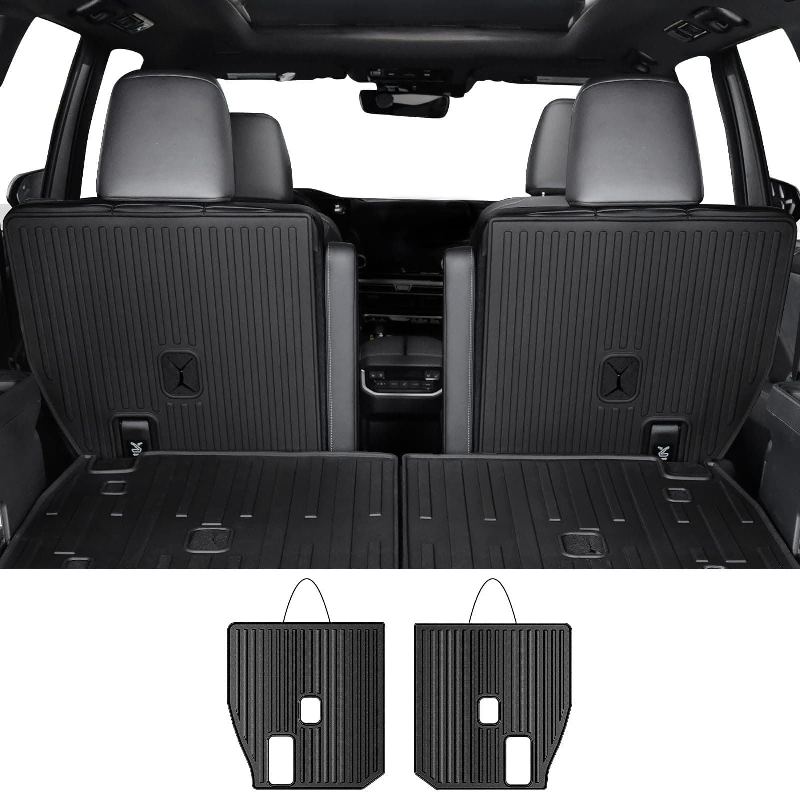 HOUCLEMIC Grand Highlander Kick Mats 2nd Row Seat Back Covers All-Weather TPE 20 - Image 1