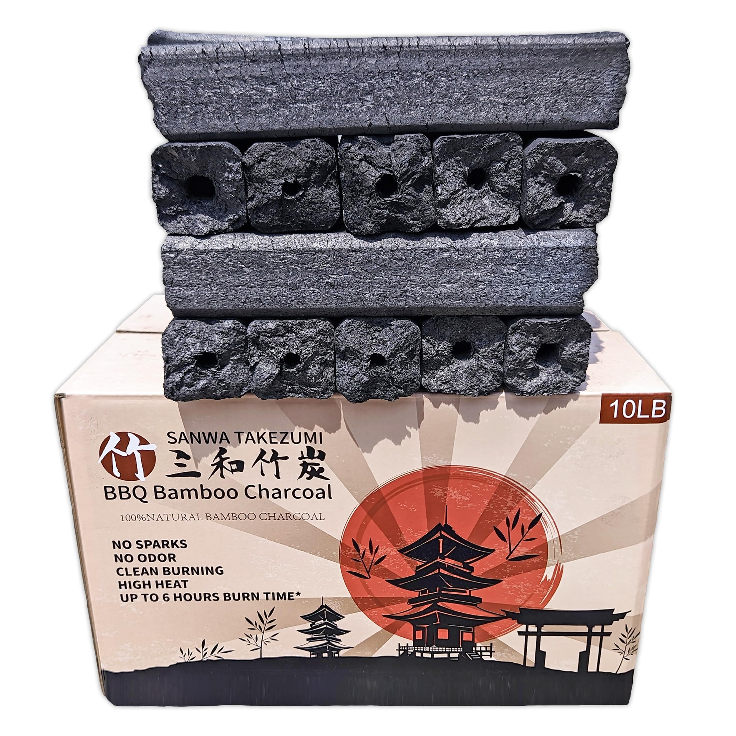 BBQ Bamboo Charcoal - Natural, Smokeless, Long Burn - Grilling, Camping, Ovens - Image 1