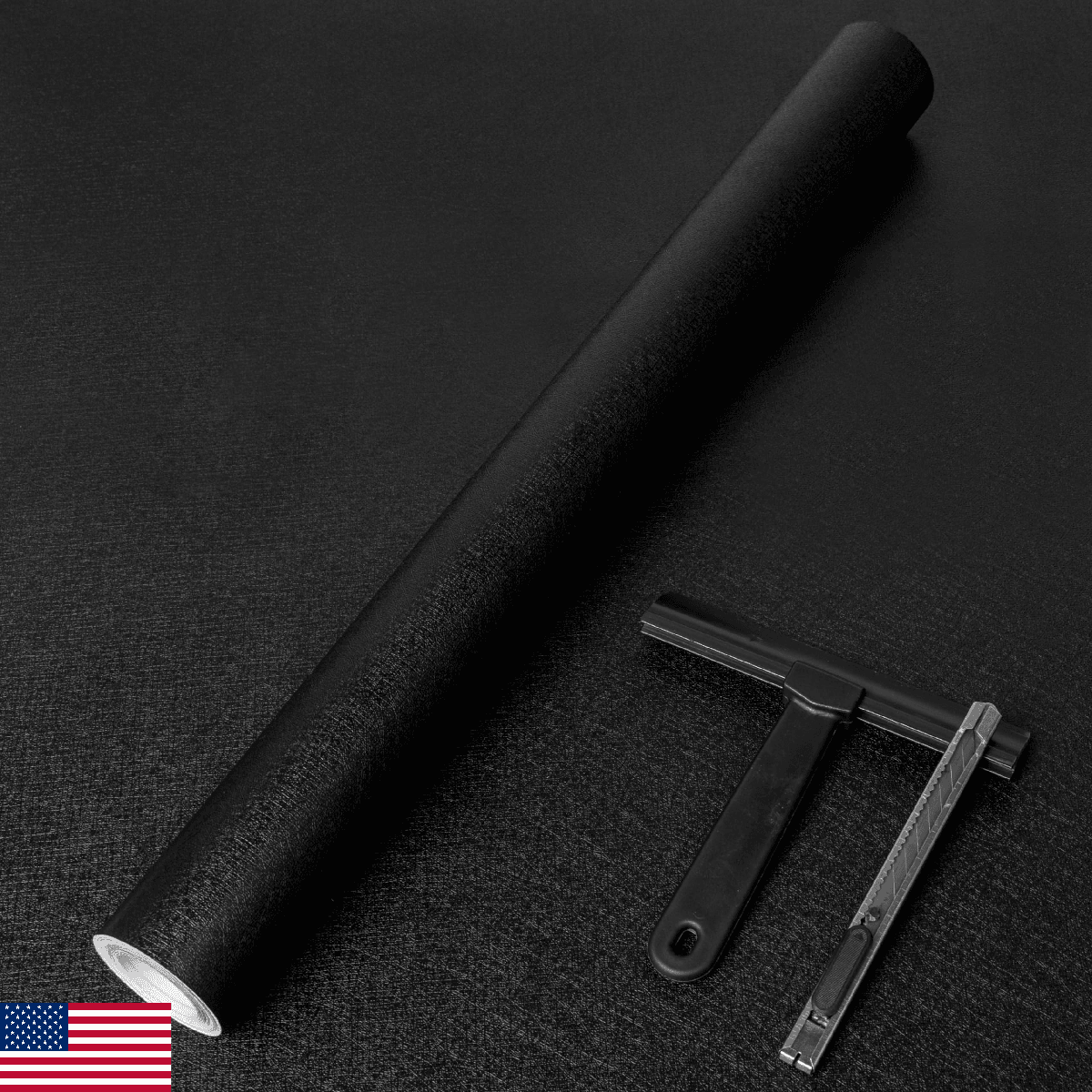 PracticalWs Black Wallpaper Peel and Stick with Tools Matte Black Contact Paper - Image 1