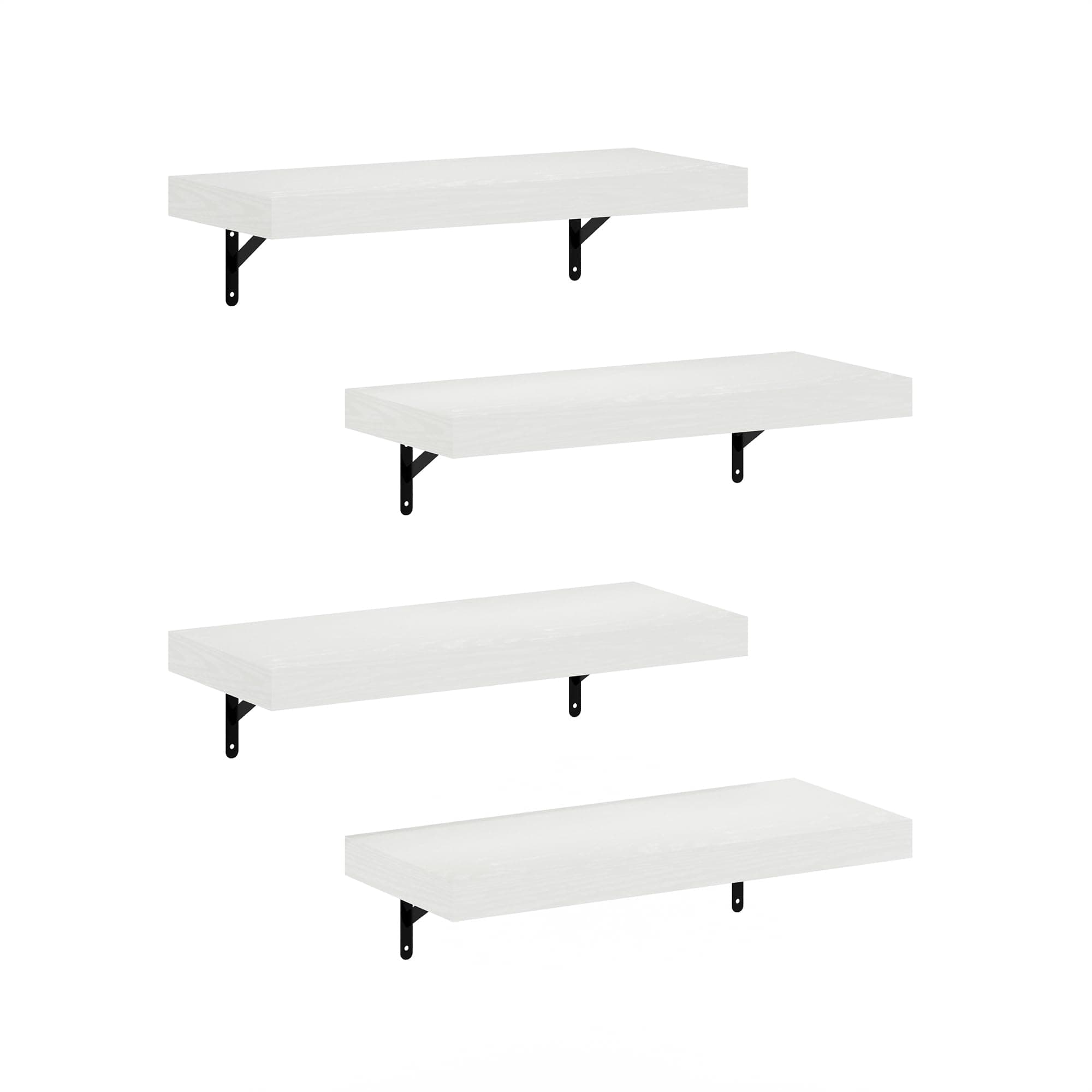Furinno Tanna Floating Shelves for Wall Set of 4, 22-Inch Wall Shelf, Triple Thi - Thumbnail 5