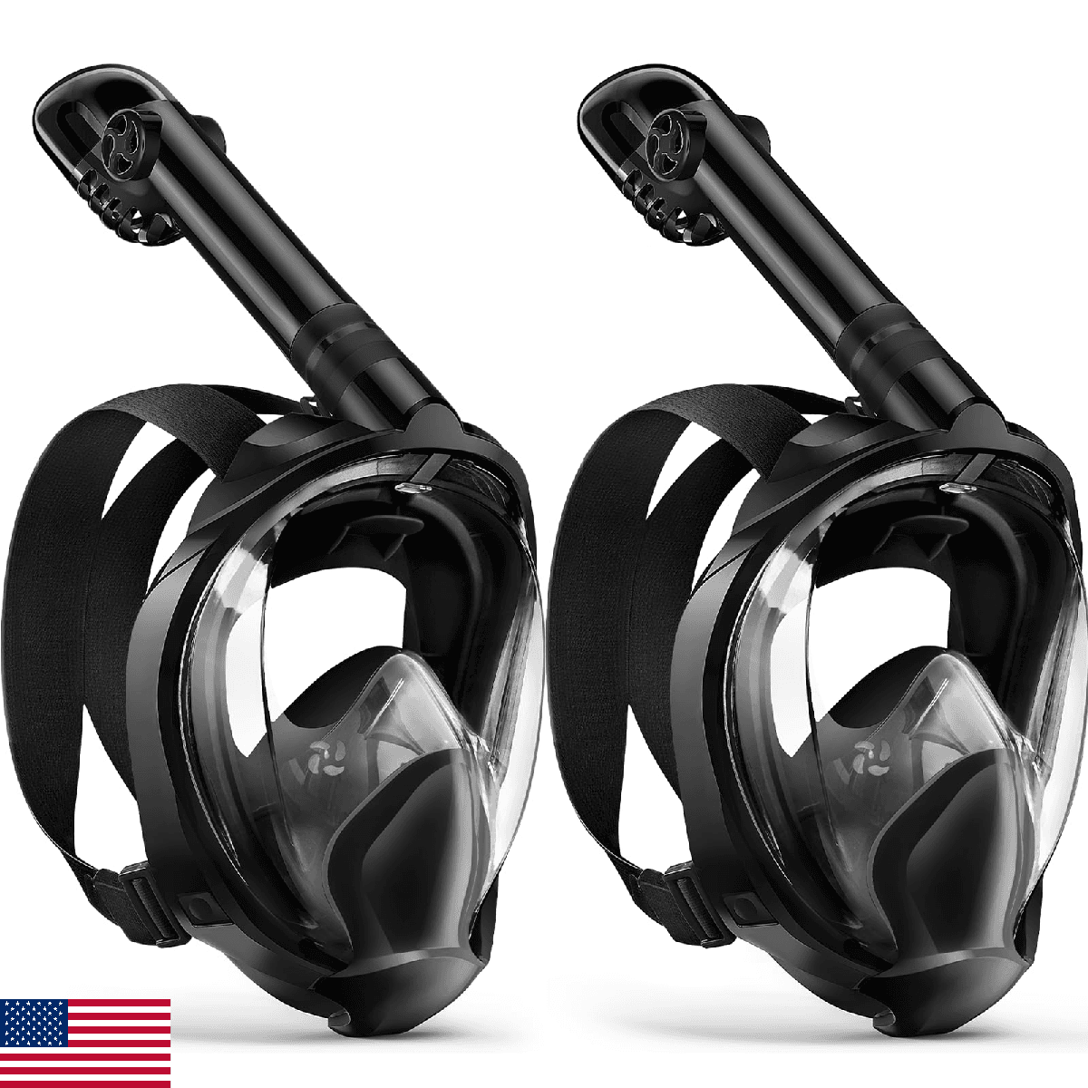 Zenoplige Full Face Snorkel Mask Adults, Dry-Top Snorkeling Gear with Camera Mou - Image 1