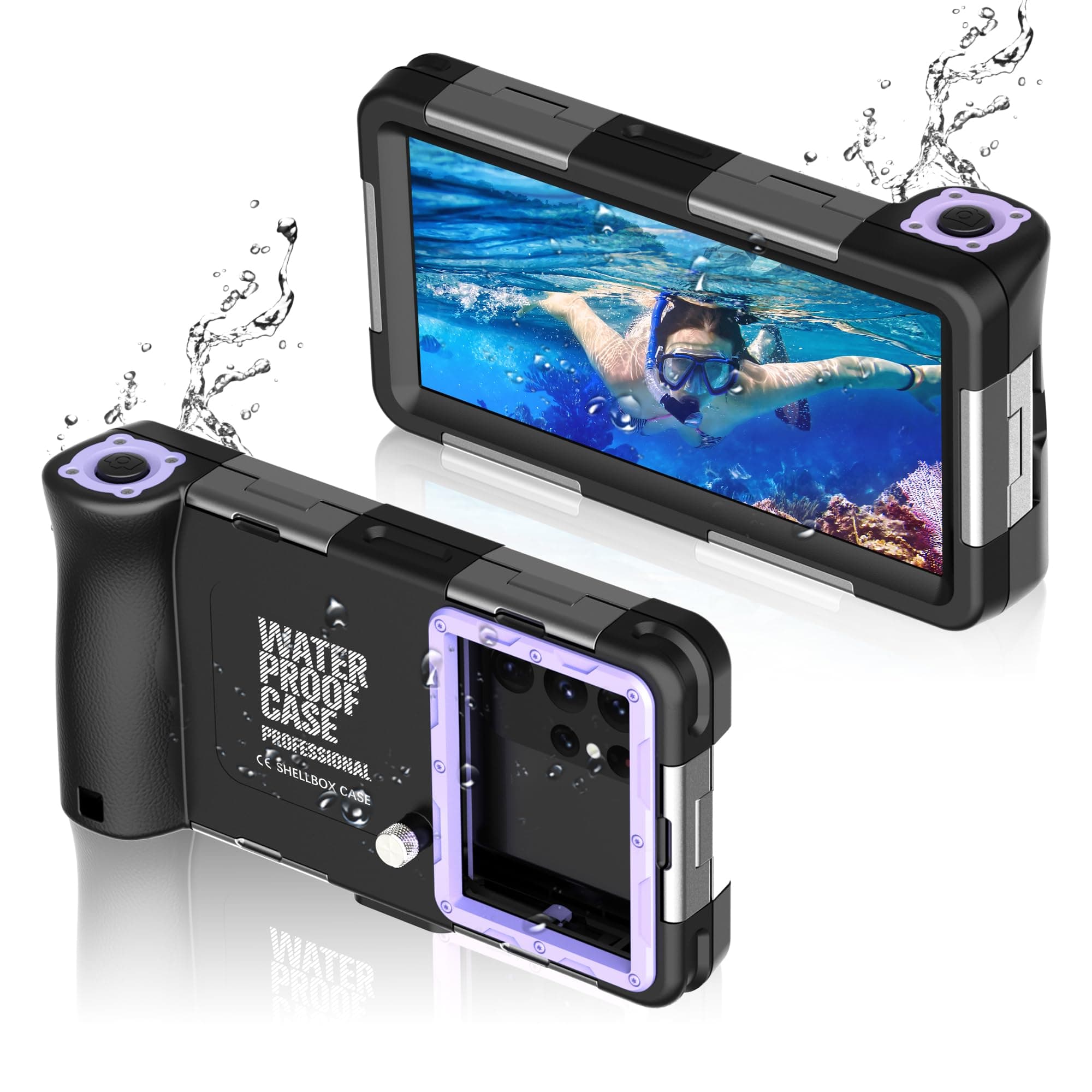 Underwater Diving Phone Case with Lanyard for Snorkeling Waterproof Scuba 50ft/1 - Image 1