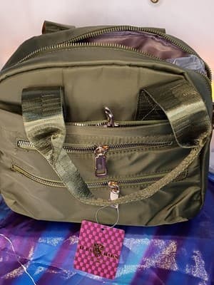 Alfa Bags Nylon Multi-Zip Backpack Handbag - Image 1
