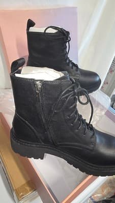 Lisa Vicky Promise-V Black Milled Leather Boots - Thumbnail 4
