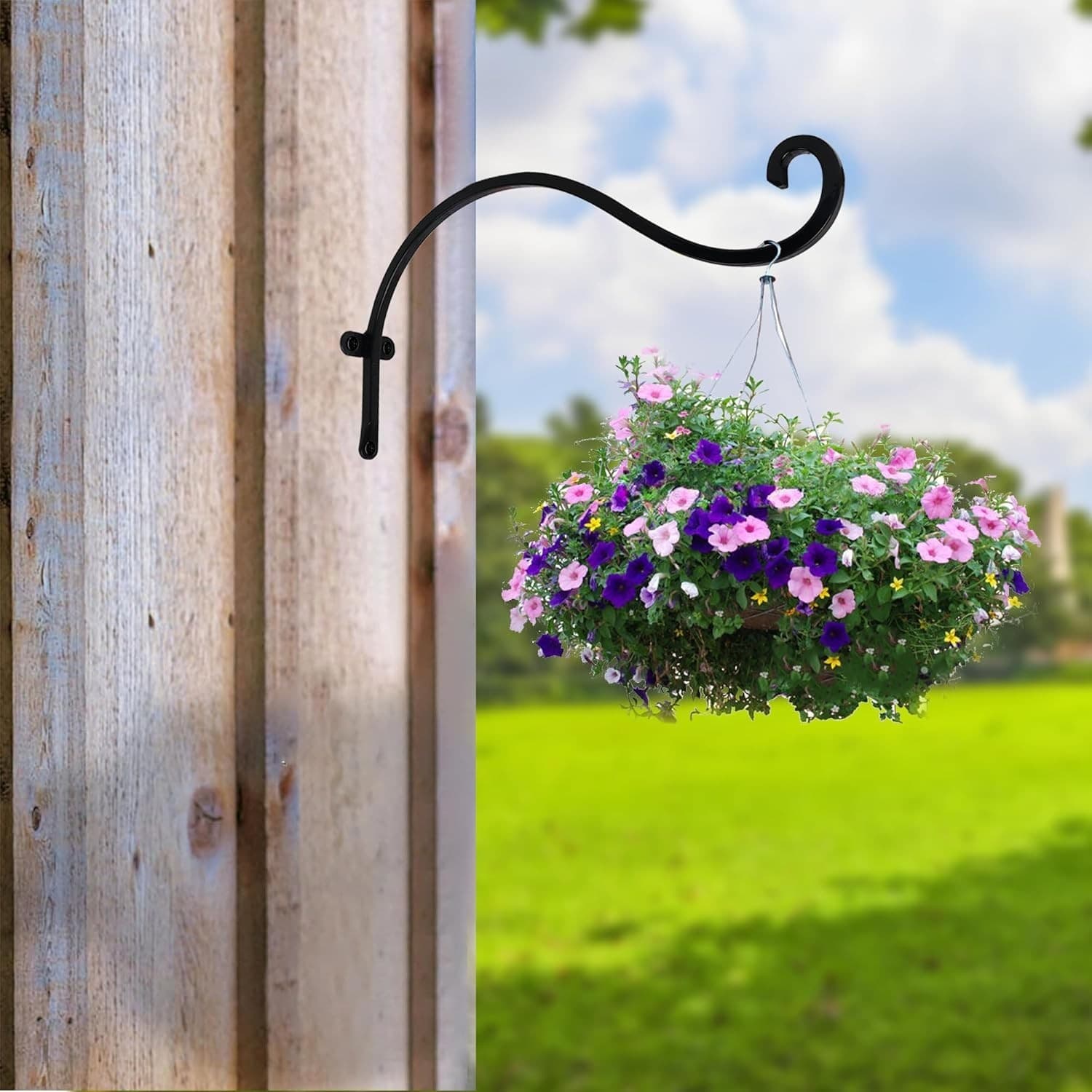 Hourleey 2 Pack Plant Hanger Outdoor, 12 Inch Heavy-Duty Hanging Plant Hook for - Thumbnail 2