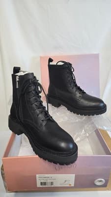 Lisa Vicky Promise-V Black Milled Leather Boots - Thumbnail 3