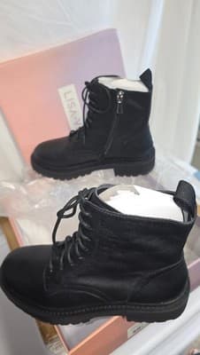 Lisa Vicky Promise-V Black Milled Leather Boots - Thumbnail 5