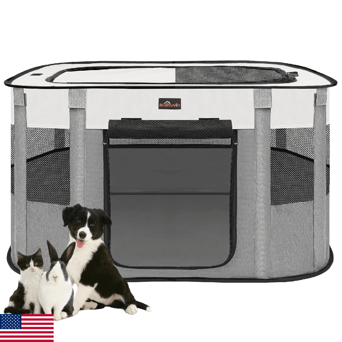 Dog Playpen, Pet Playpen, Foldable Kitten cage Puppy Play Pen, Portable Dog Kenn - Image 1