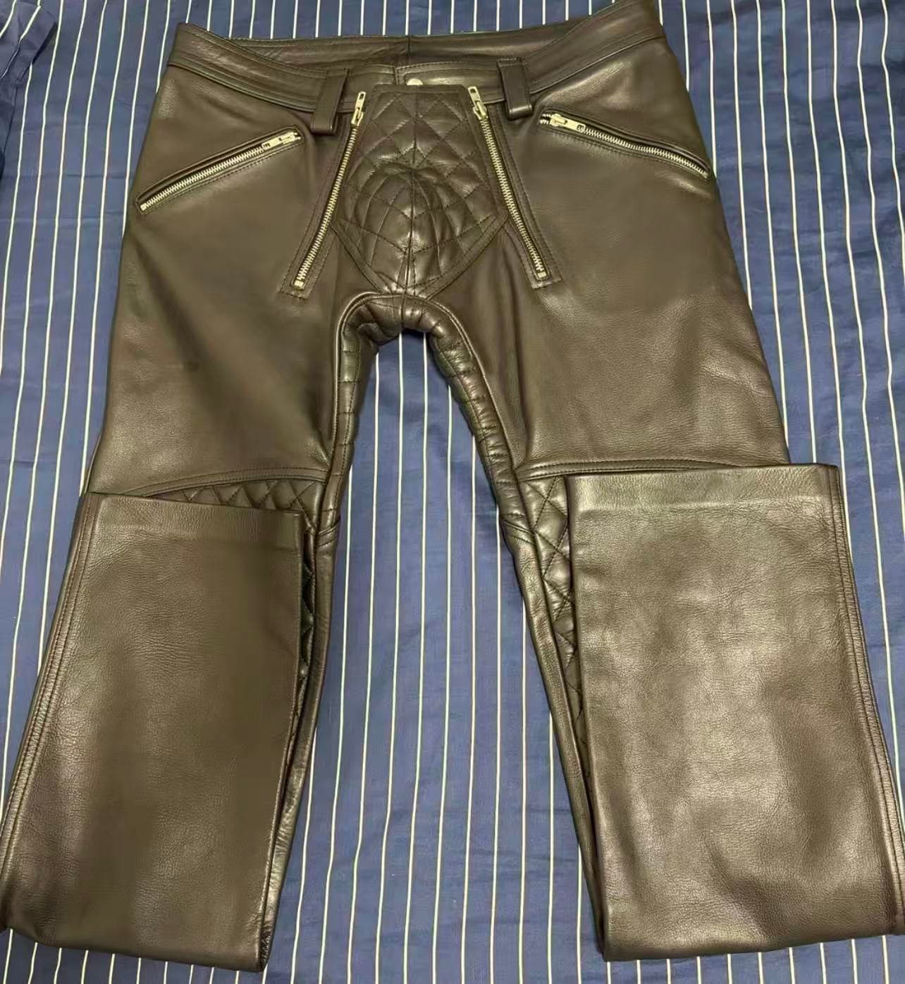 Mister B Leather Padded Sailor Jeans - Image 1