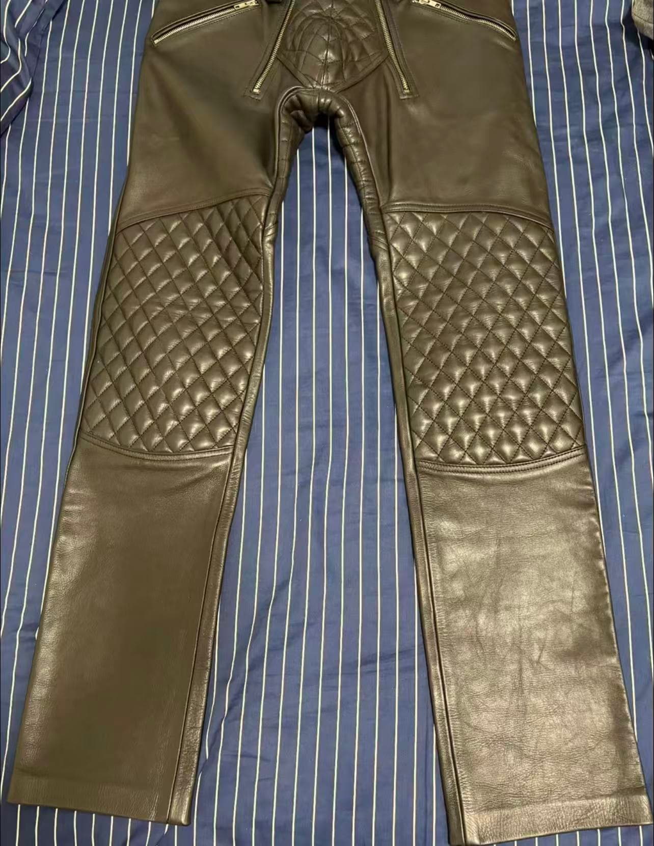 Mister B Leather Padded Sailor Jeans - Thumbnail 2