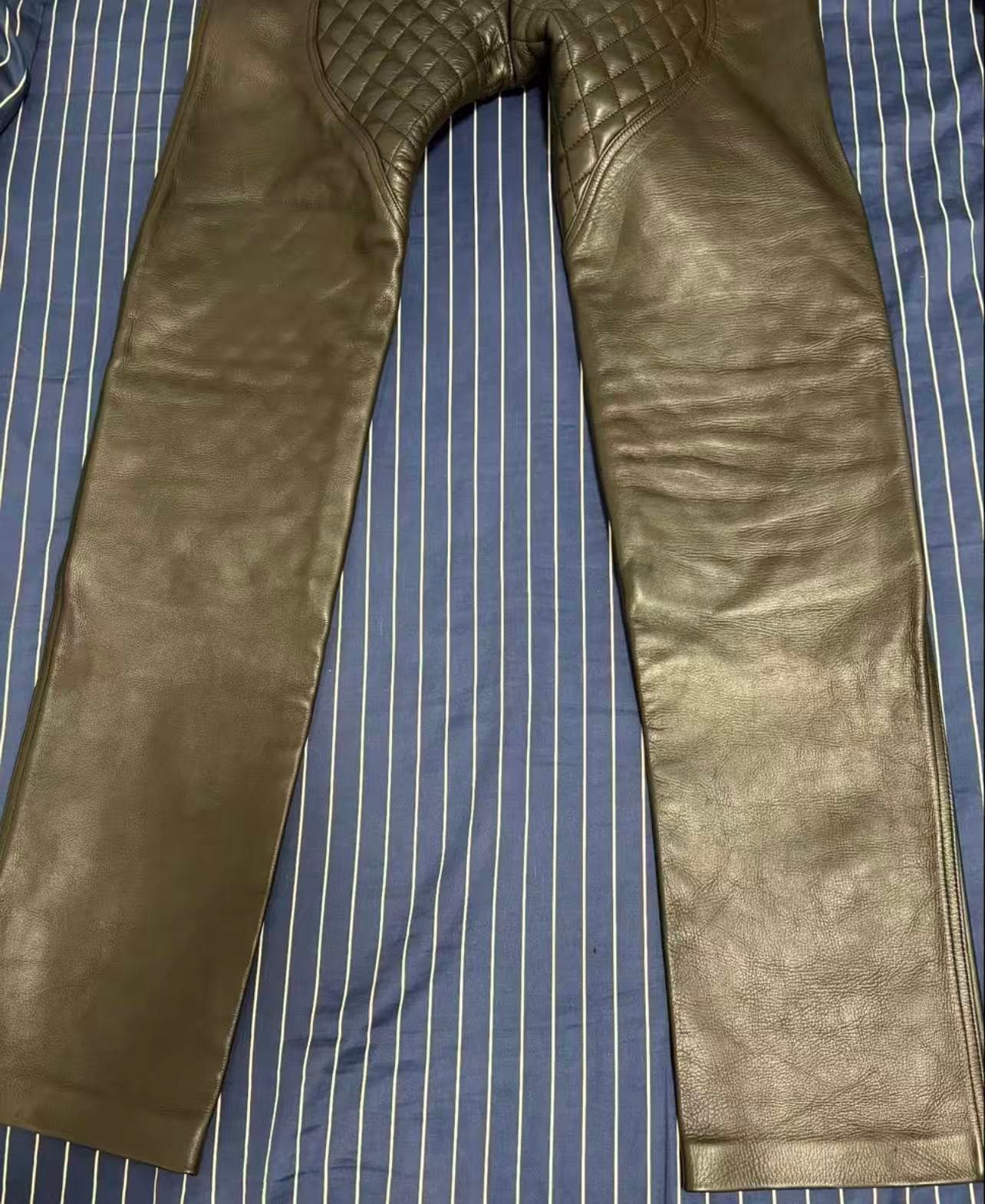 Mister B Leather Padded Sailor Jeans - Thumbnail 4