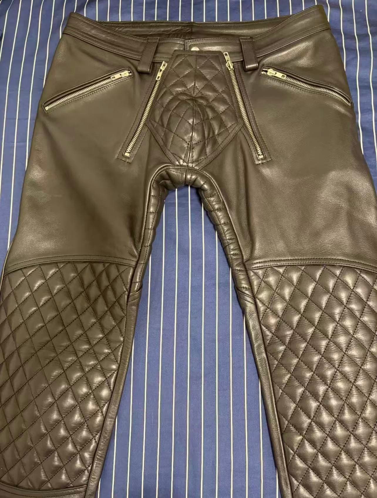 Mister B Leather Padded Sailor Jeans - Thumbnail 7