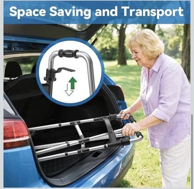 New Loyoda Folding Walker Supports Up To 350 Lbs Weighs Only 6 lbs - Thumbnail 4