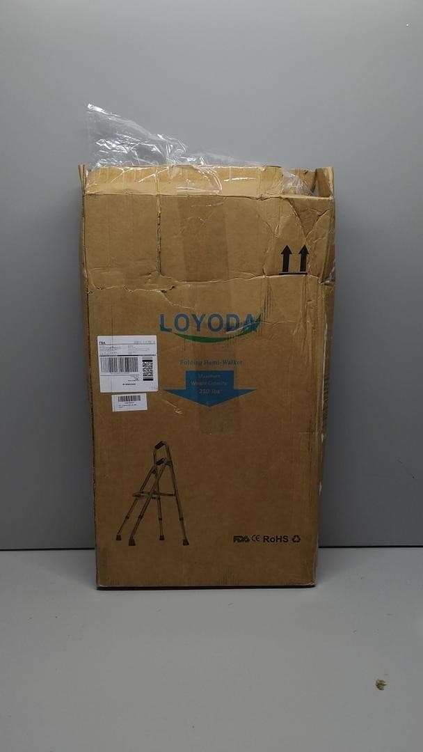 New in Box One Arm Hemi Walker - Adjustable Height One-Handed Folding Walker - Thumbnail 2