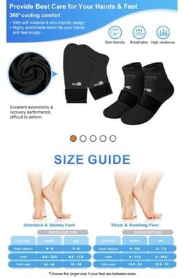 New Sizzipad Cold Gloves And Socks- Chemo Ice For Hands And Feet - Thumbnail 8