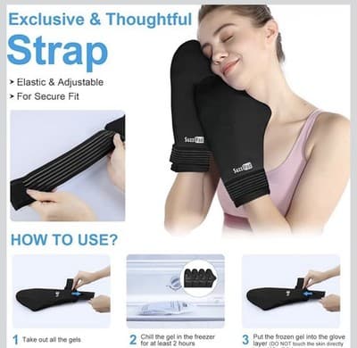 New Sizzipad Cold Gloves And Socks- Chemo Ice For Hands And Feet - Thumbnail 5