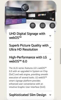 New in Box Lg 75 In UHD Led Backlit LCD Large Format Monitor Display Smart TV - Thumbnail 7