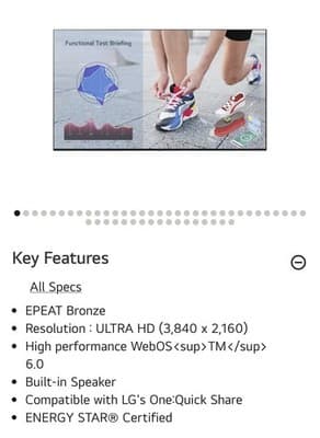 New in Box Lg 75 In UHD Led Backlit LCD Large Format Monitor Display Smart TV - Thumbnail 4