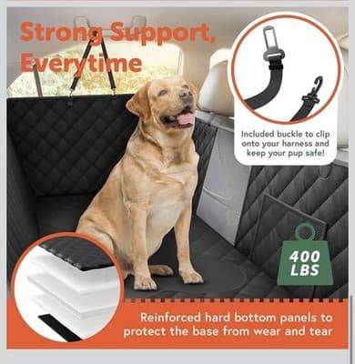 New GoPup! Backseat Cover/Extender/Hammock Hard Bottom Heavy Duty 400lbs/Window - Thumbnail 8