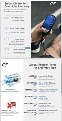 New CF-3 Cold Therapy Machine Knee & Shoulder Large 16.8 QT Programmable - Thumbnail 3