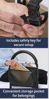 New in Box Medline limited mobility Bed Assist Rail Bar -Black —MSRP $55 - Thumbnail 3