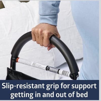 New in Box Medline limited mobility Bed Assist Rail Bar -Black —MSRP $55 - Thumbnail 4