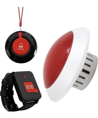 Wireless Strobe Light System for Elderly Wrist SOS to Caregiver Pager Life Al... - Image 1