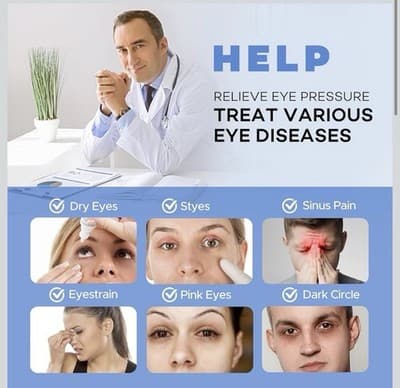 New - Heated Eye Mask Indigo/Grey,USB, Washable, Adjustable, Timer - Thumbnail 3