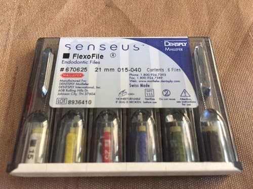 Maillefer Senseus FlexoFile 21mm 015-040 6 File Pack Dental USA - Image 1