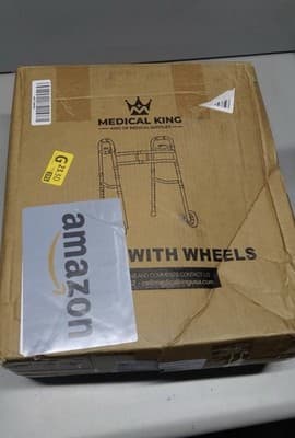 New Medical King Folding Walker w/ Wheels – Lightweight, Adjustable,Up To 350lbs - Thumbnail 11