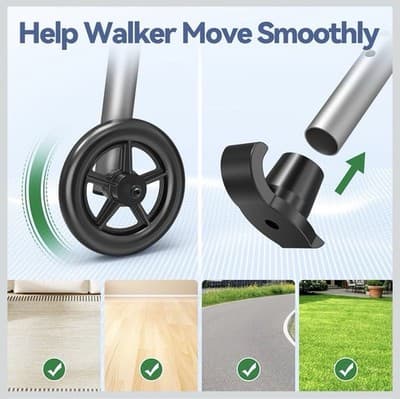 New Loyoda Folding Walker With Basket Supports Up To 350 Lbs Weighs Only 7 lbs - Thumbnail 4