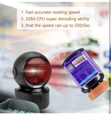 New Omnidirectional Barcode Scanner- NetumScan - Automatic Handsfree 1D/2D - Thumbnail 4