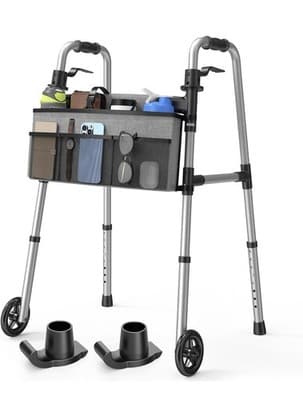 New Loyoda Folding Walker With Basket Supports Up To 350 Lbs Weighs Only 7 lbs