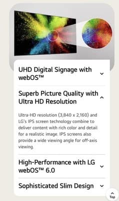 New in Box Lg 75 In UHD Led Backlit LCD Large Format Monitor Display Smart TV - Thumbnail 6