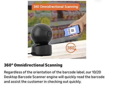 New Omnidirectional Barcode Scanner- NetumScan - Automatic Handsfree 1D/2D - Thumbnail 9