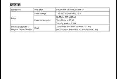 New in Box Lg 75 In UHD Led Backlit LCD Large Format Monitor Display Smart TV - Thumbnail 10