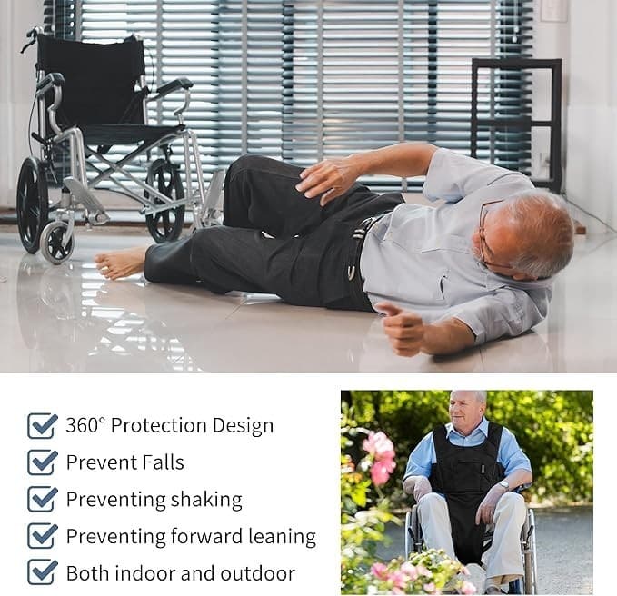 Wheelchair Safety Belt, Anti-Slip Wheelchair Seatbelt, Wheelchair Harness - Thumbnail 7