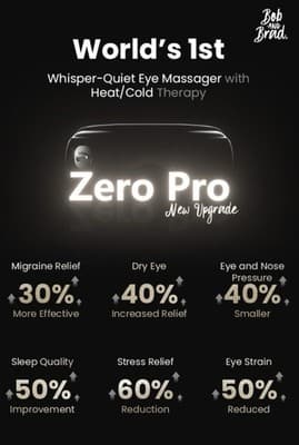 New Bob and Brad Zero Pro Eye Massager - Heat And Cool Compress- Bluetooth - Thumbnail 9
