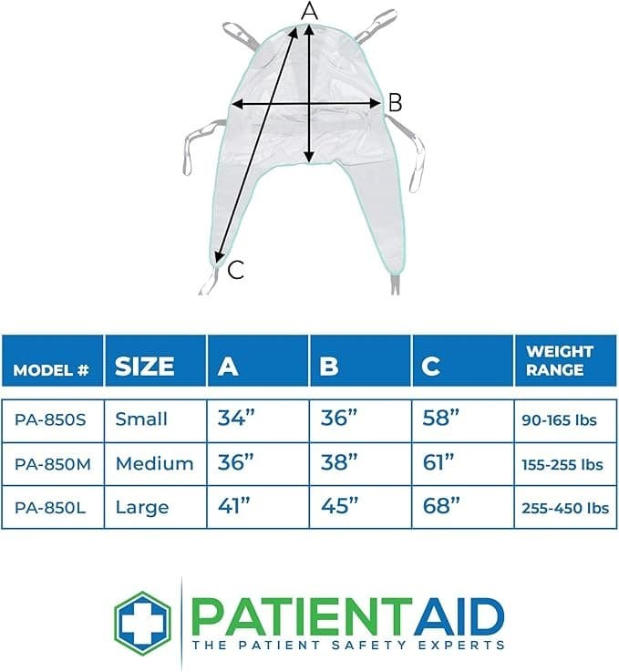 New in Bag Patient Aid Full Body Divided Leg Sling - Large - Thumbnail 5